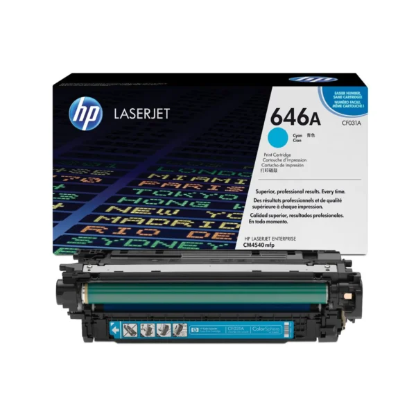 HP 646A Original Toner Cartridges - Cyan - CF031A