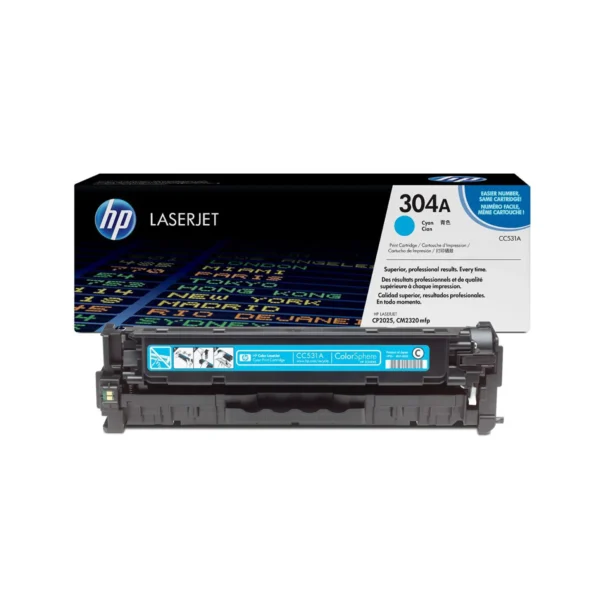 HP 304A Original Toner Cartridges - Cyan - CC531A